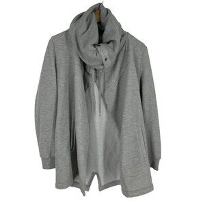 Blank NYC Open Front Snap Button Funnel Neck Jacket Gray Size S
